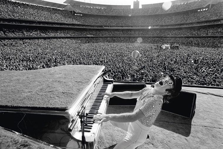 TERRY O'NEILL, ELTON JOHN LIVE AT DODGER STADIUM, 1975