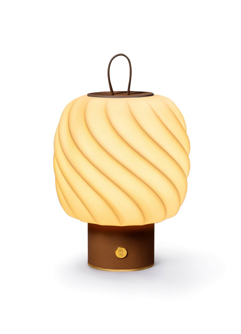 LLADRÓ, Ice Cream Portable Lamp. Medium. Leather