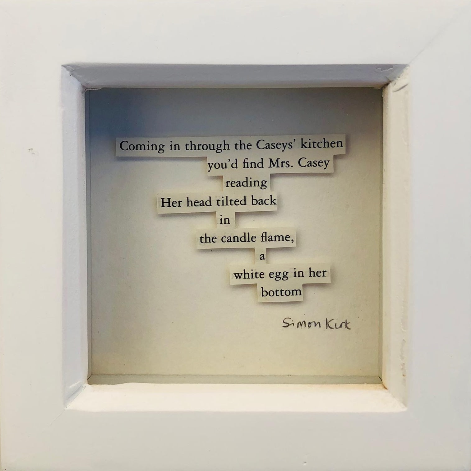 Framed book quote collage
