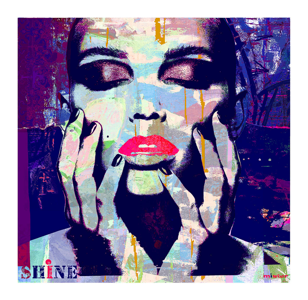 Mister, Artist, Shine 5, Artwork, Colour, Purple, Turner Art Perspective, Essex Chelmsford Art Gallery