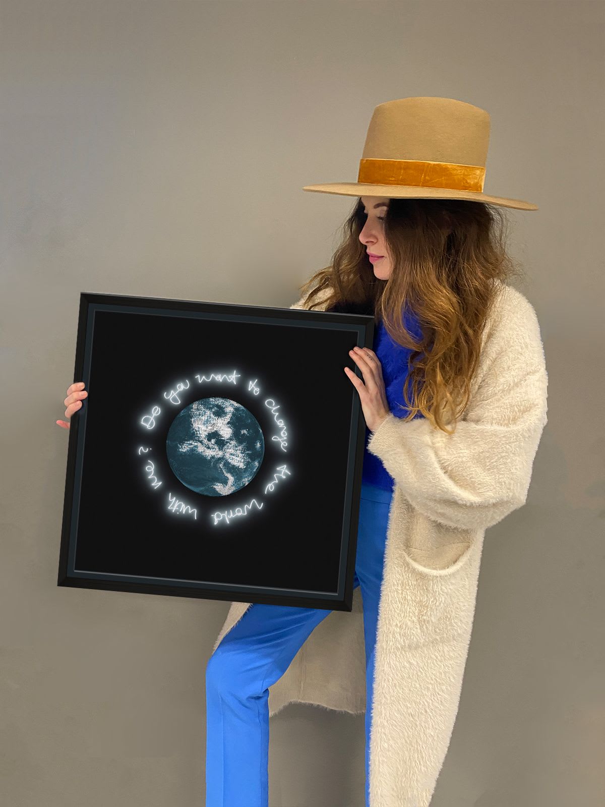 Lauren Baker It's Time Diamond Dust Neon Limited Edition Print