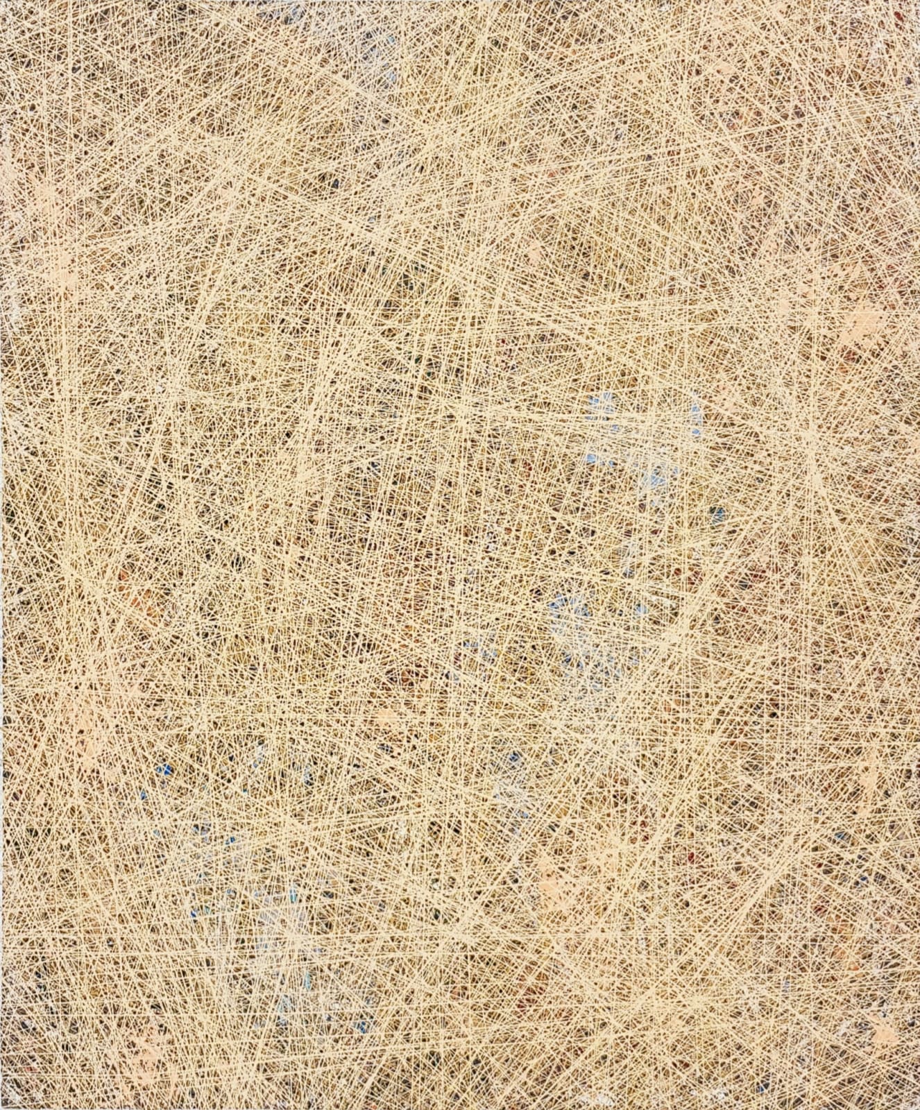 Yellow abstract painting on canvas