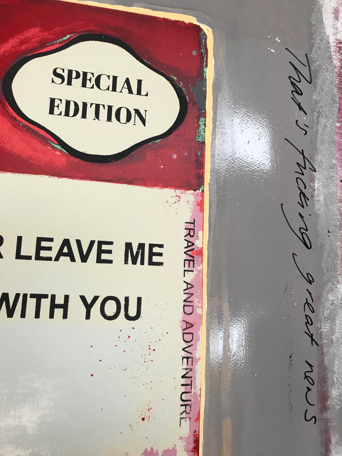 James McQueen Unique Red If You Ever Leave Me I'm Coming With You Penguin Books