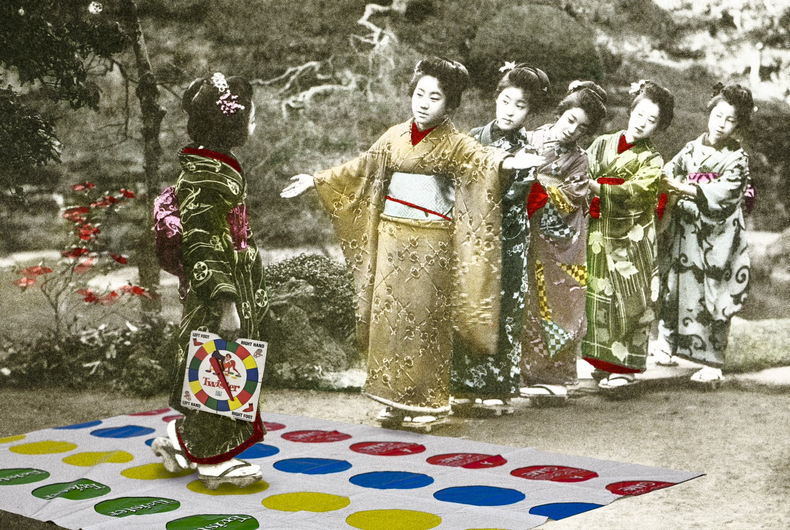 Geisha Girls playing Twister