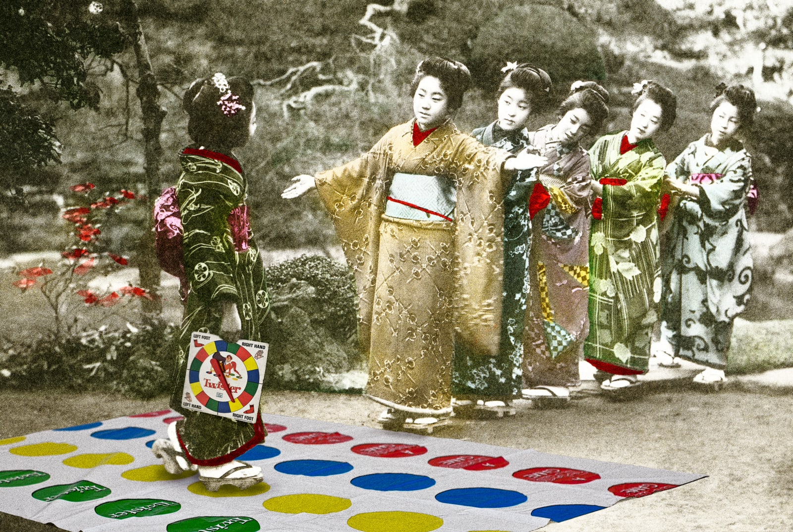 Geisha Girls playing Twister