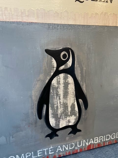 Red classic Penguin book cover - Happiness Is Expensive