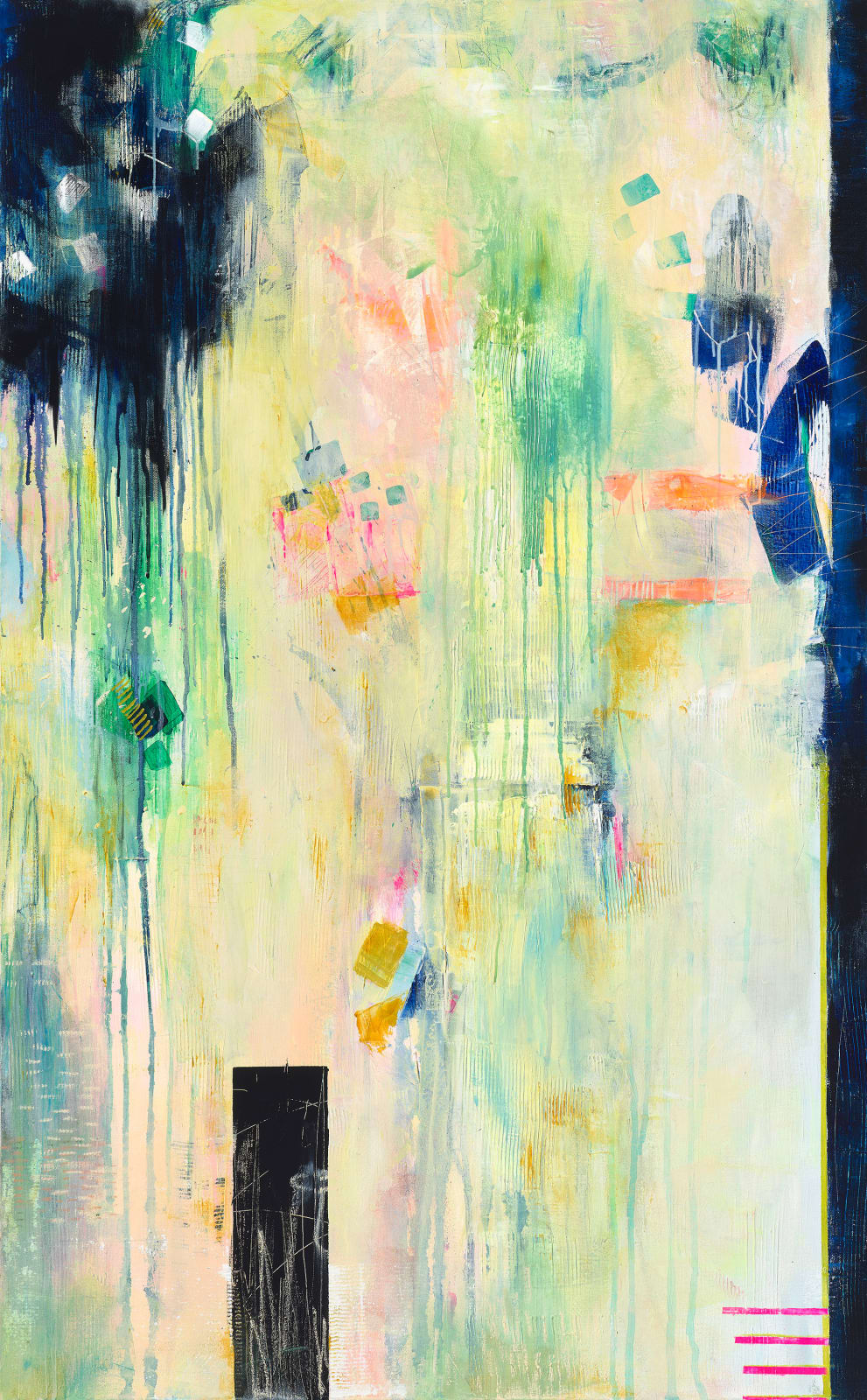 Shveta Maini, Artist, Against The Grain, Abstract, Blue, Orange, Green, Pink, Colourful, Canvas, Turner Art Perspective, Essex Chelmsford Art Gallery