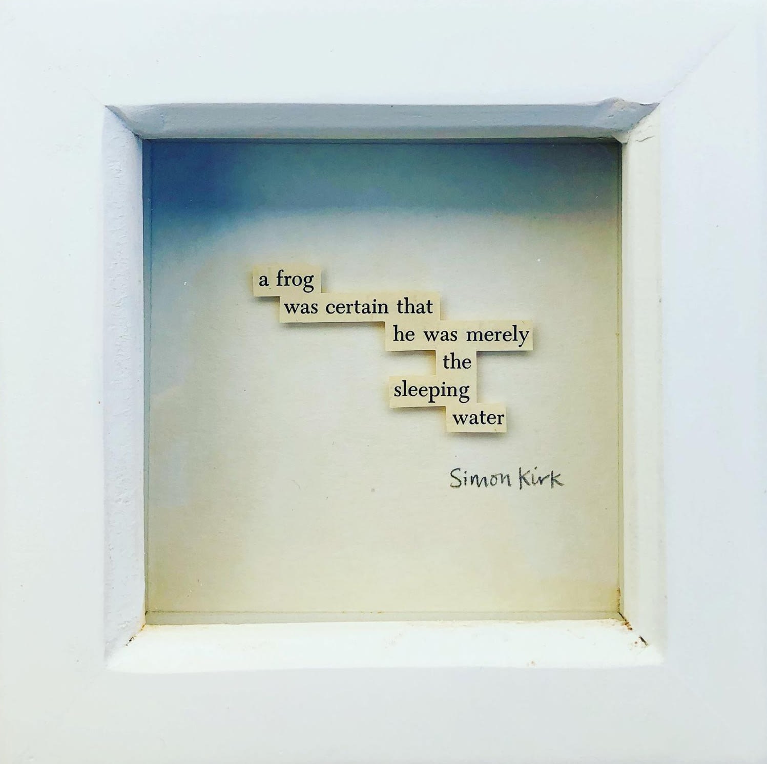 Framed book quote collage