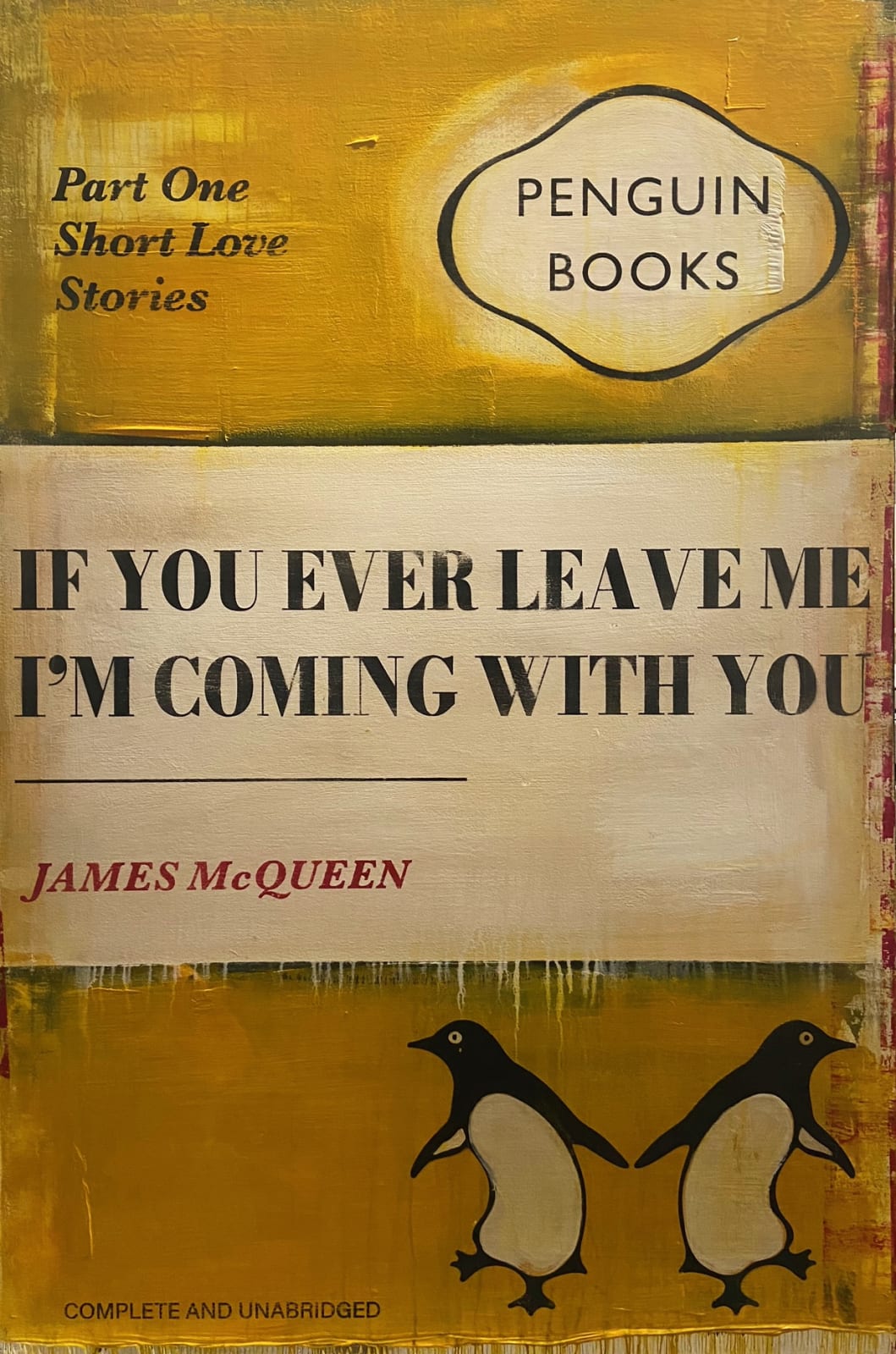 Yellow classic Penguin book cover - If You Ever Leave Me I'm Coming With You