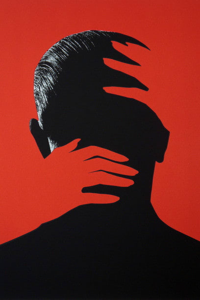 Joe Webb original painting red embrace