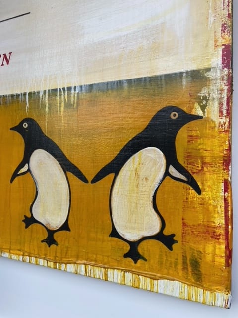 Yellow classic Penguin book cover - If You Ever Leave Me I'm Coming With You