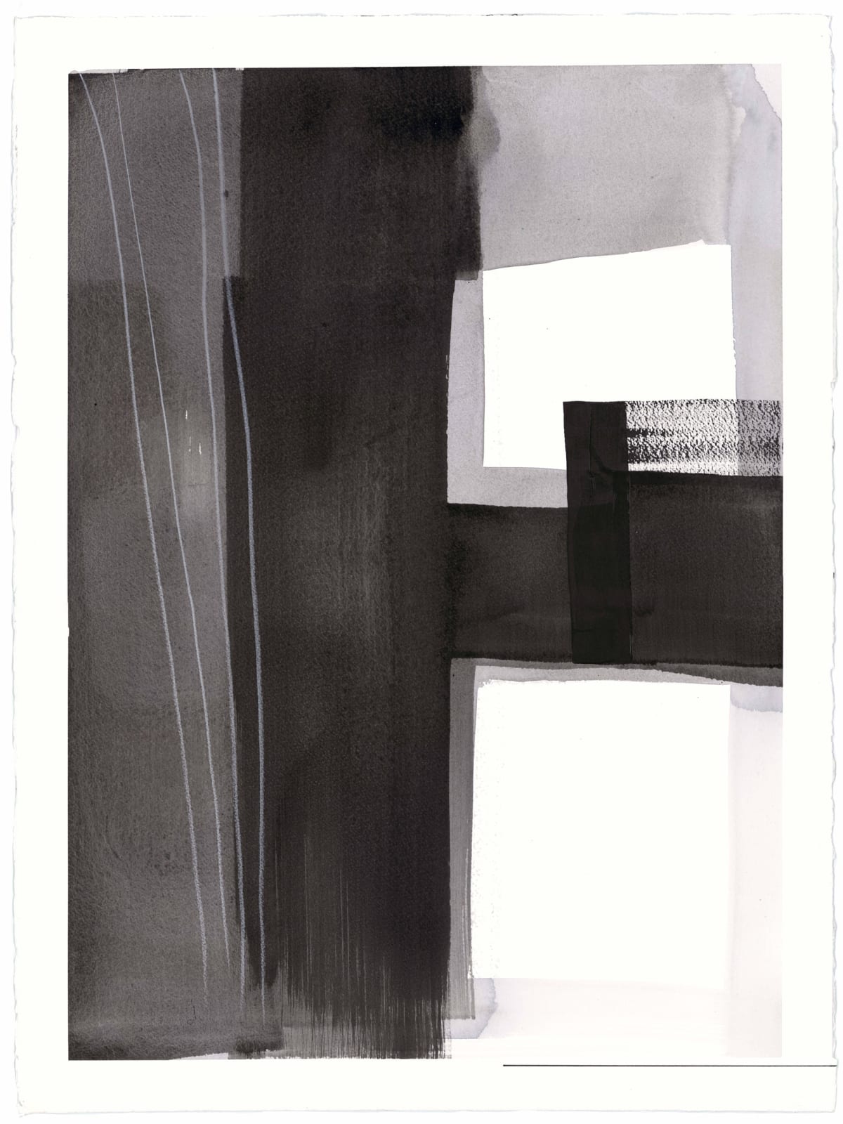 Anna F Macdonald, Artist, Light VI, Abstract, Black, White, Work on Paper, Original Art, Turner Art Perspective, Essex Chelmsford Art Gallery