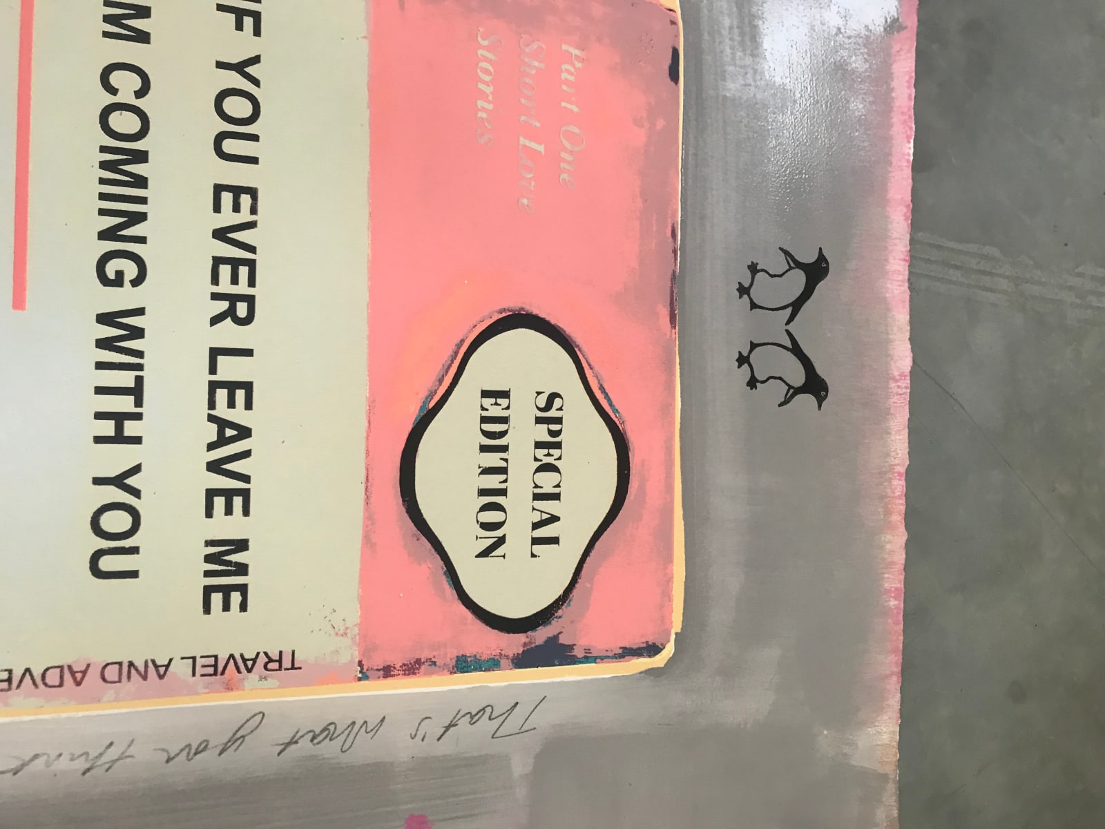James McQueen Unique Pink If You Ever Leave Me I'm Coming With You Penguin Books