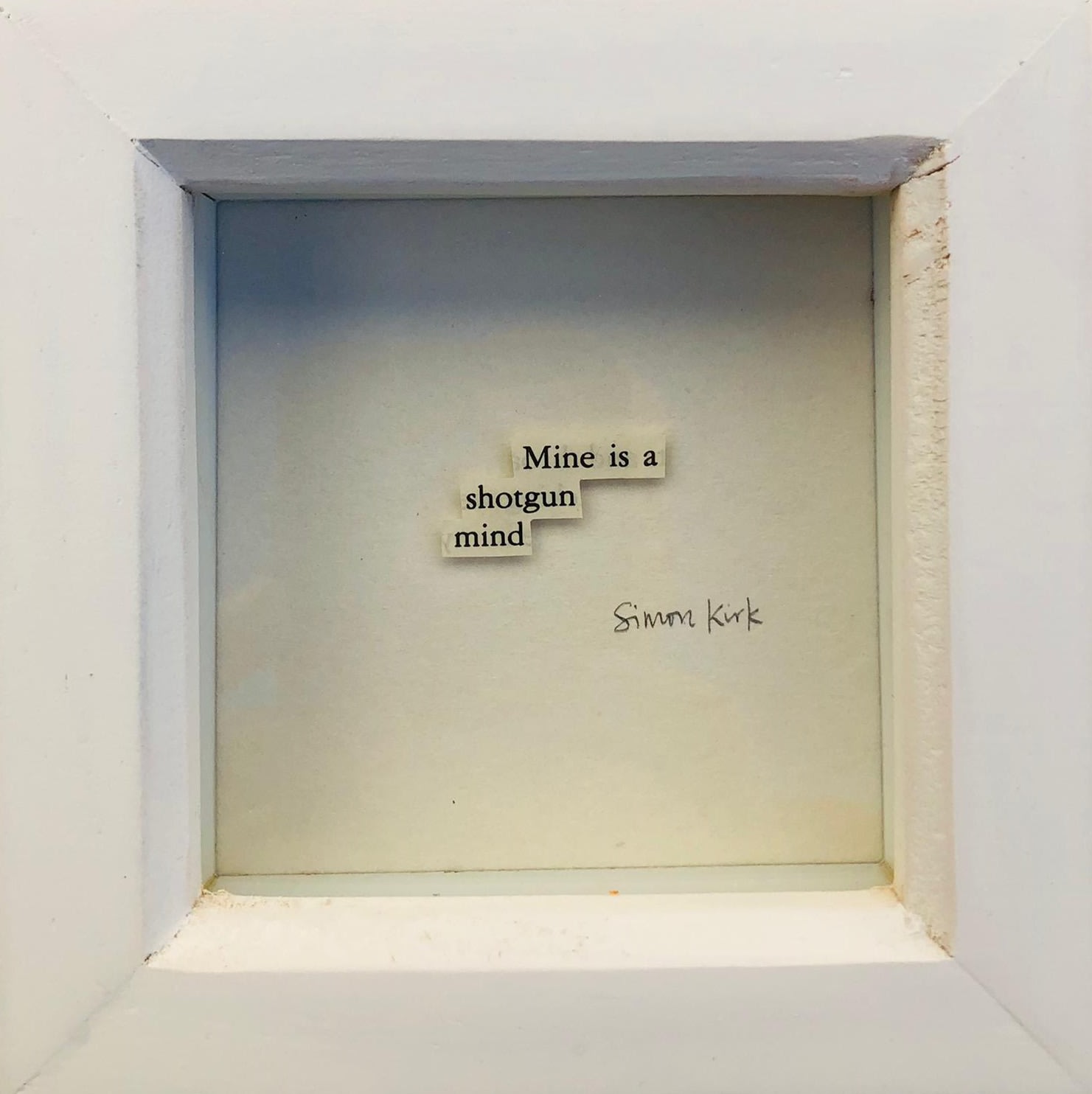 Framed book quote collage