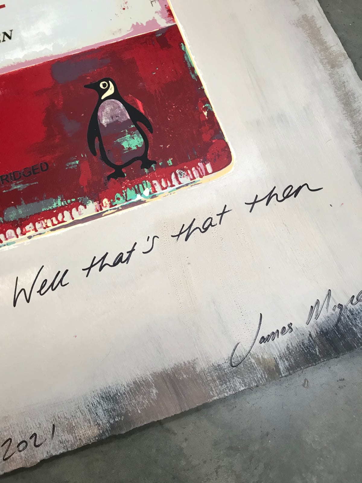 James McQueen Unique Red If You Ever Leave Me I'm Coming With You Penguin Books