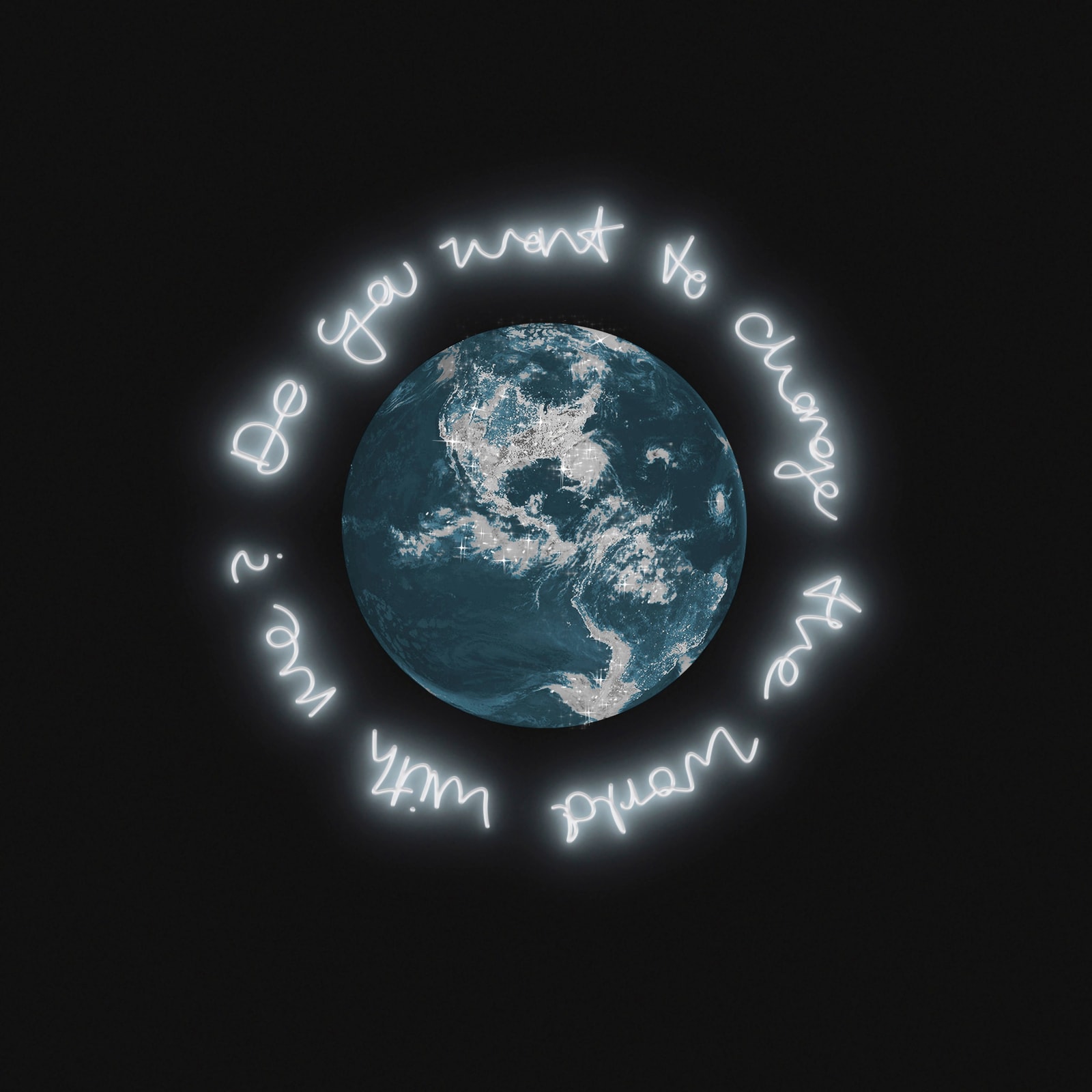 Lauren Baker It's Time Diamond Dust Neon Limited Edition Print
