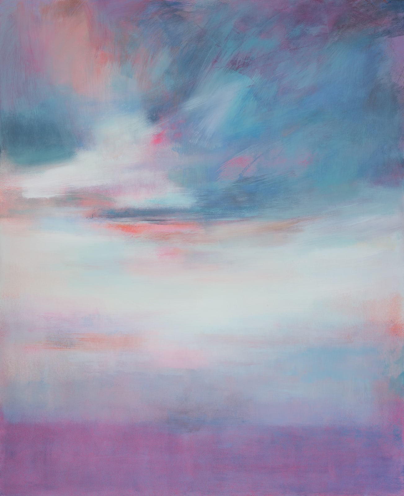 Purple painting of coast