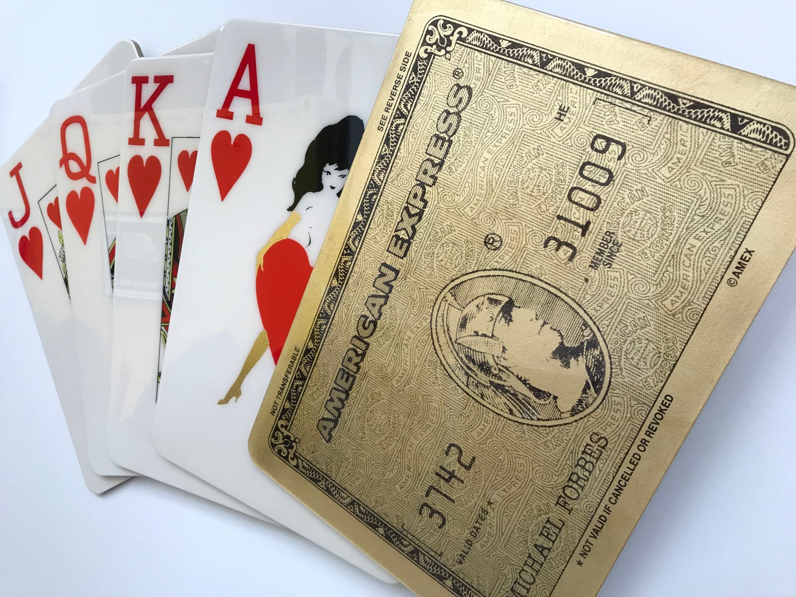 Gavin Mitchell, artist, gold ,playing card, turner art perspective Essex, Chelmsford Art Gallery gallery
