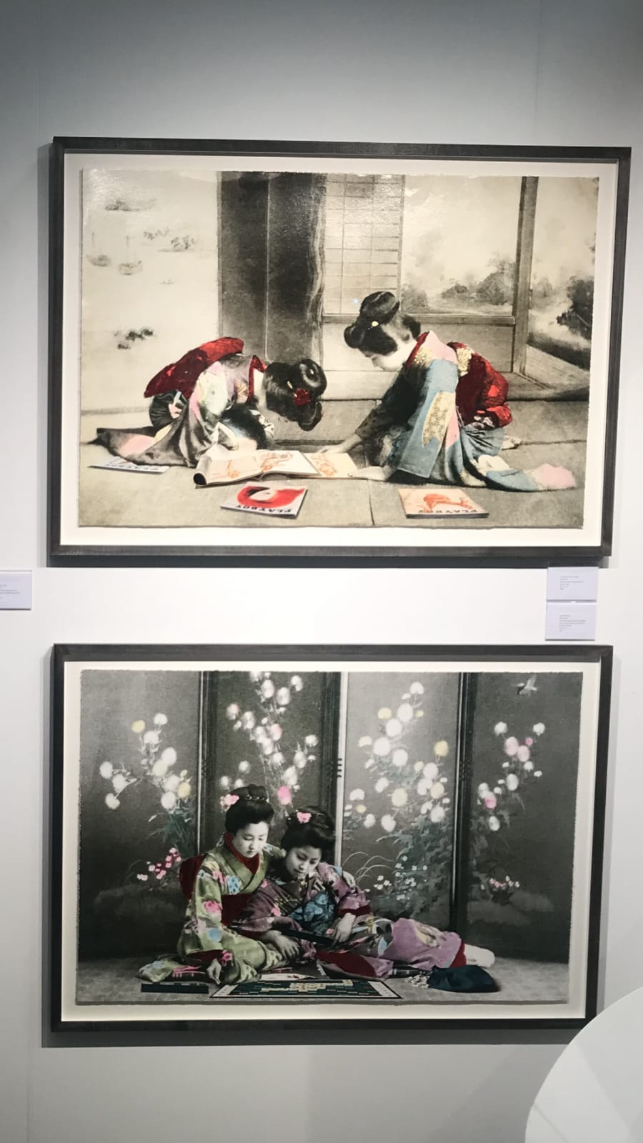Framed Geisha Girls hanging on wall
