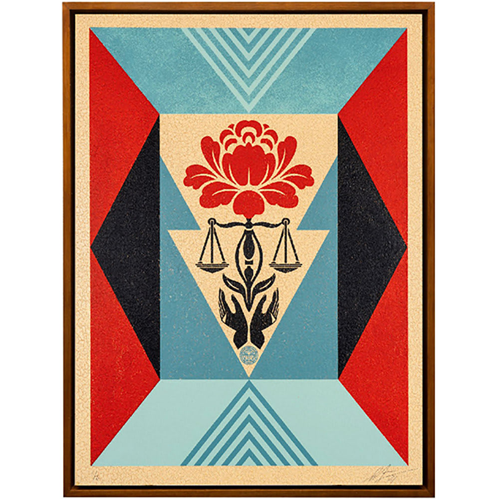 Shepard Fairey, Cultivate Justice (Blue), 2021