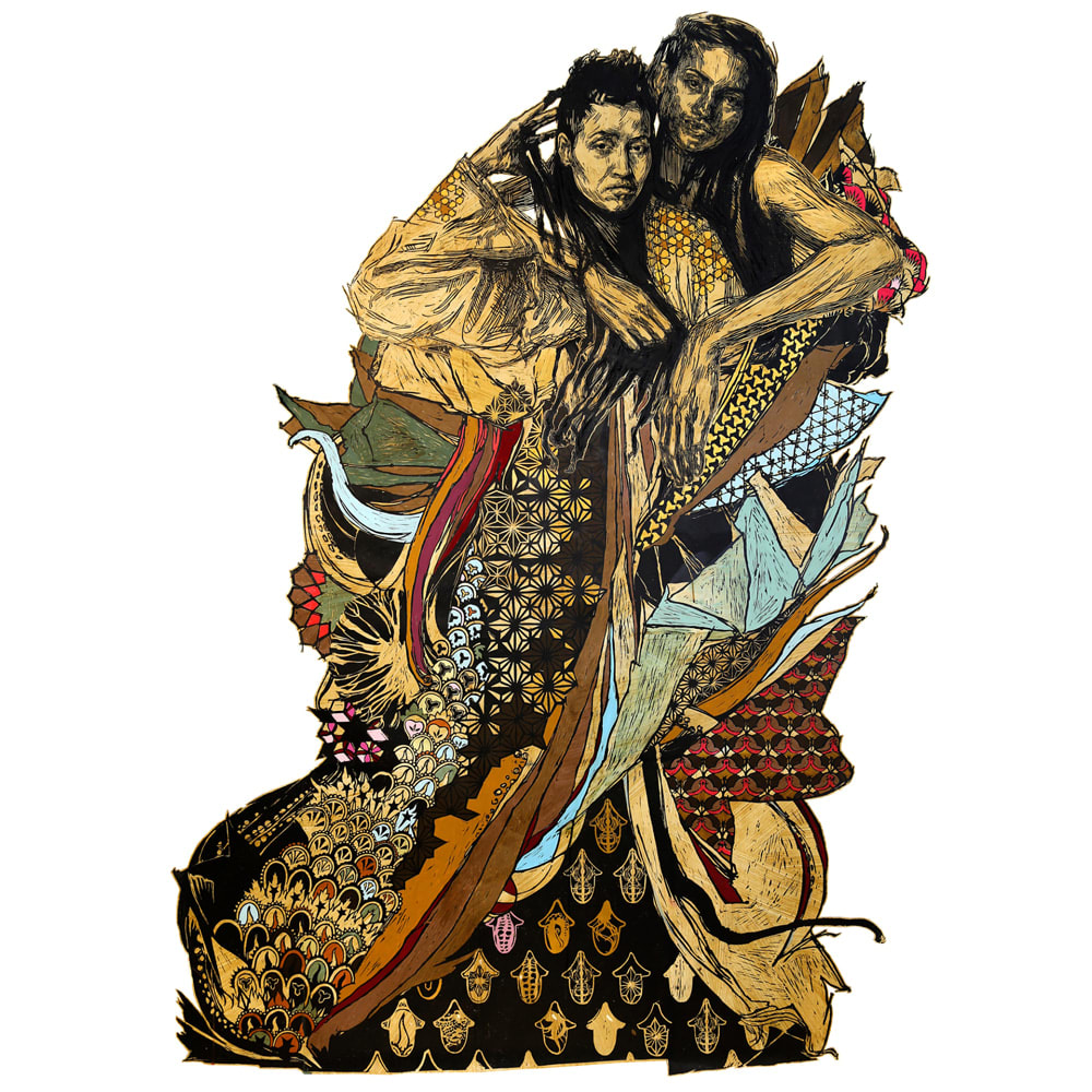 Swoon, Alixa and Naima, 2017