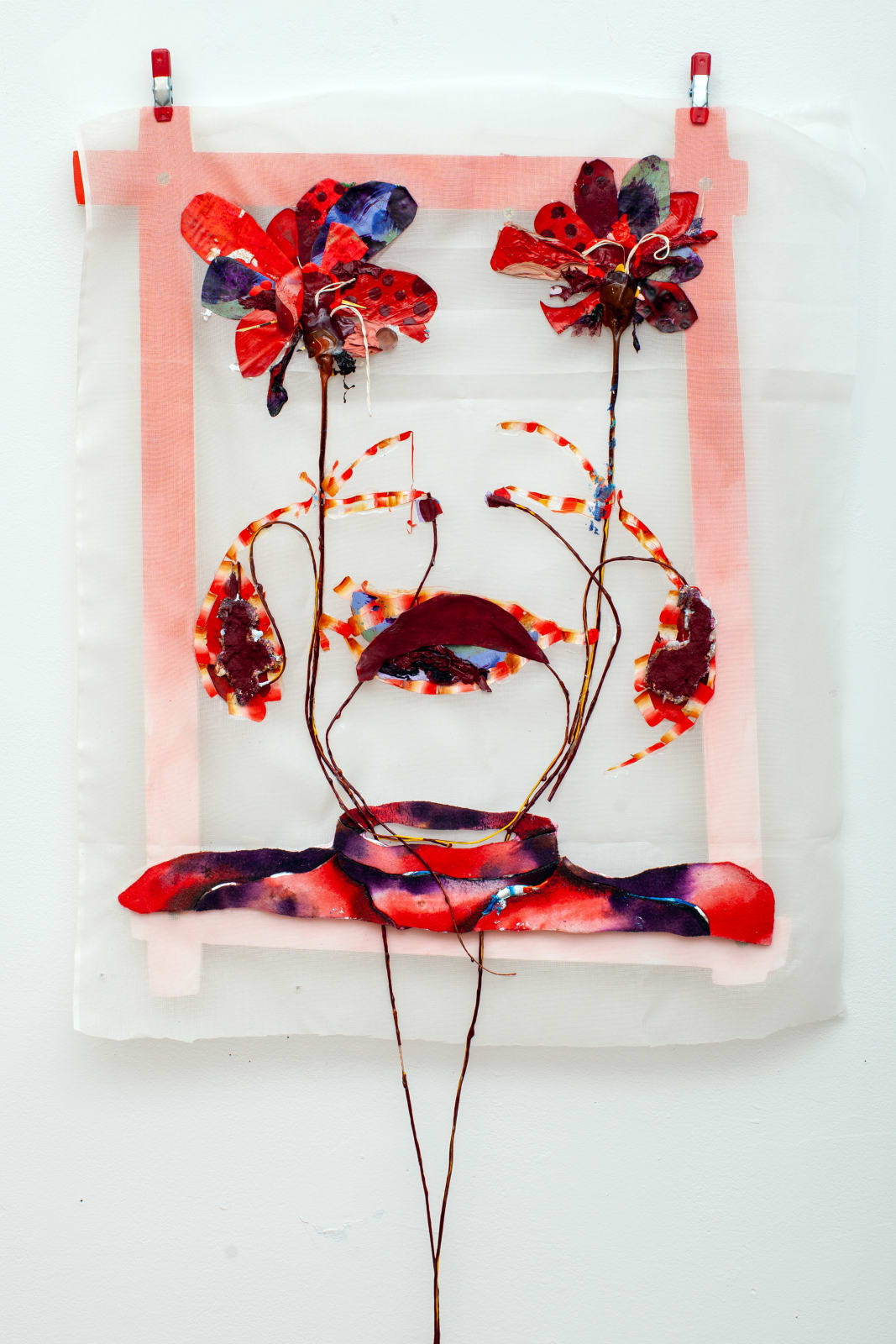 Erika Keck, Self Titled Portrait with Odd Flowers-1, UNDATED