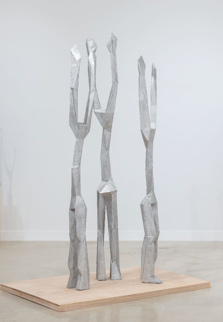 Roberto Visani, three standing verts, 2024