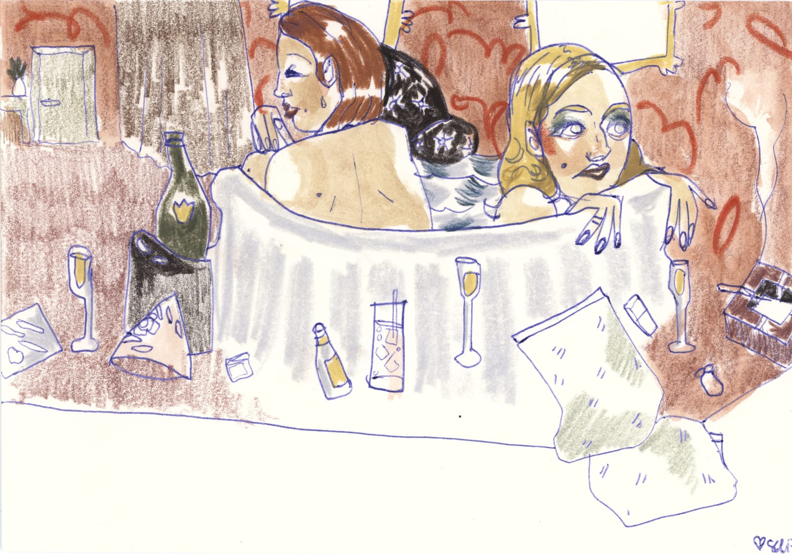 Spencer Chalk-Levy, Jacuzzi party, 2017