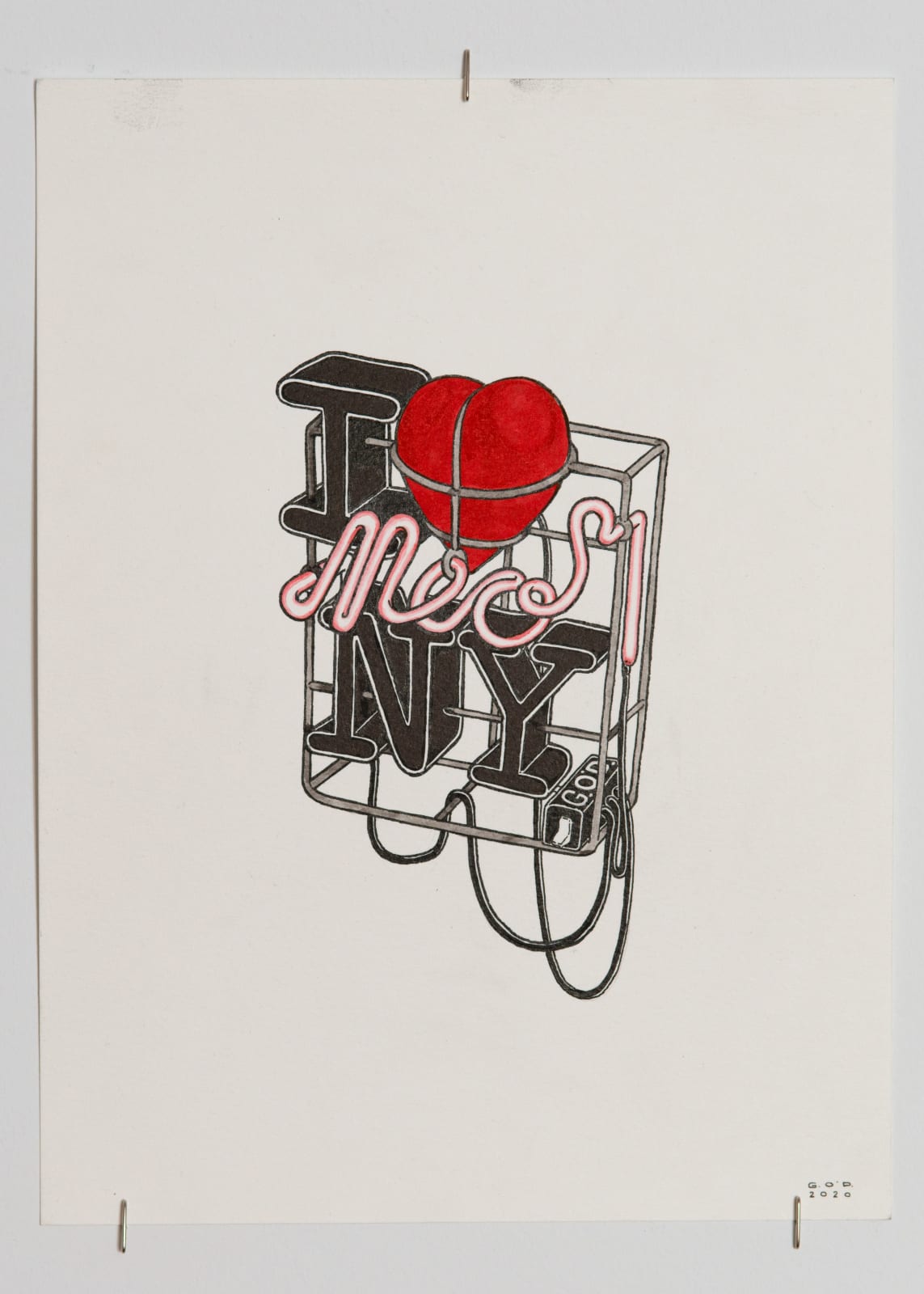 Carles García O’Dowd, The Neony Series I (Tribute to Milton Glazer), 2020