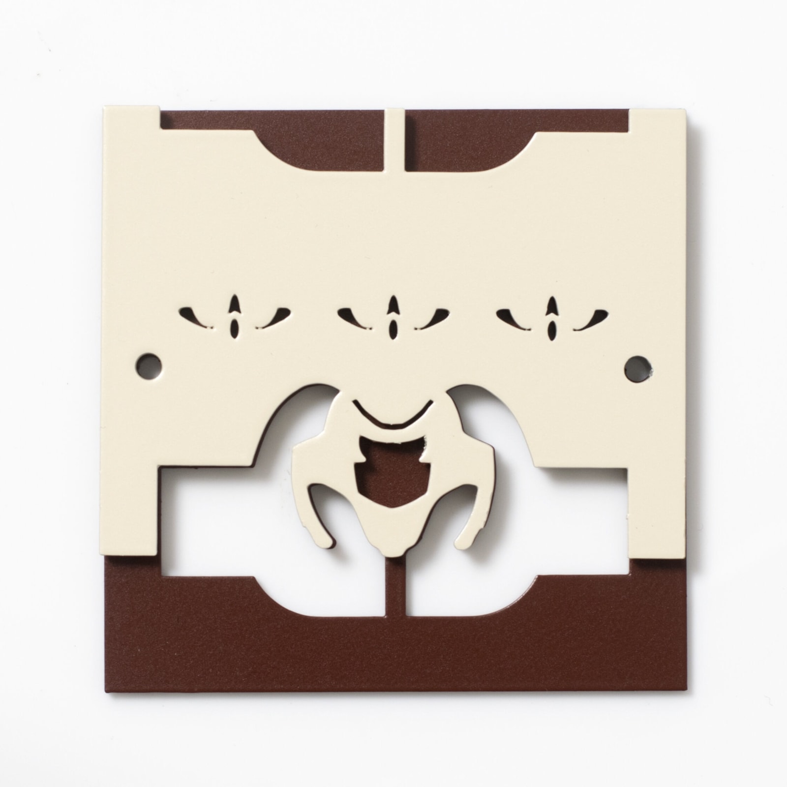 Amba Sayal-Bennett, Corolla Array (Cream on maroon), 2023