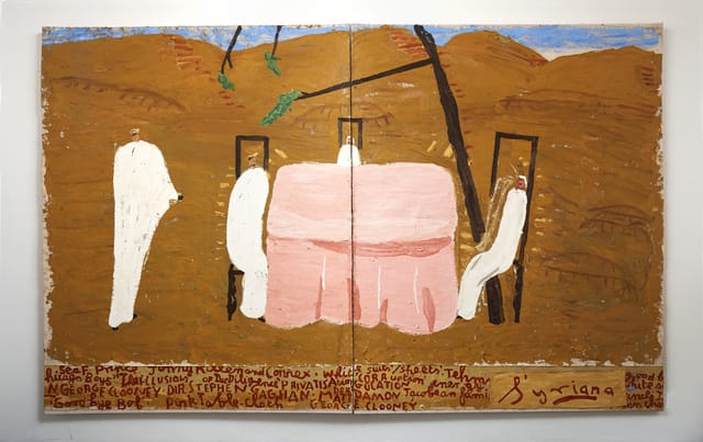 Rose Wylie, Pink Table Cloth (Close-up) (Film Notes), 2013