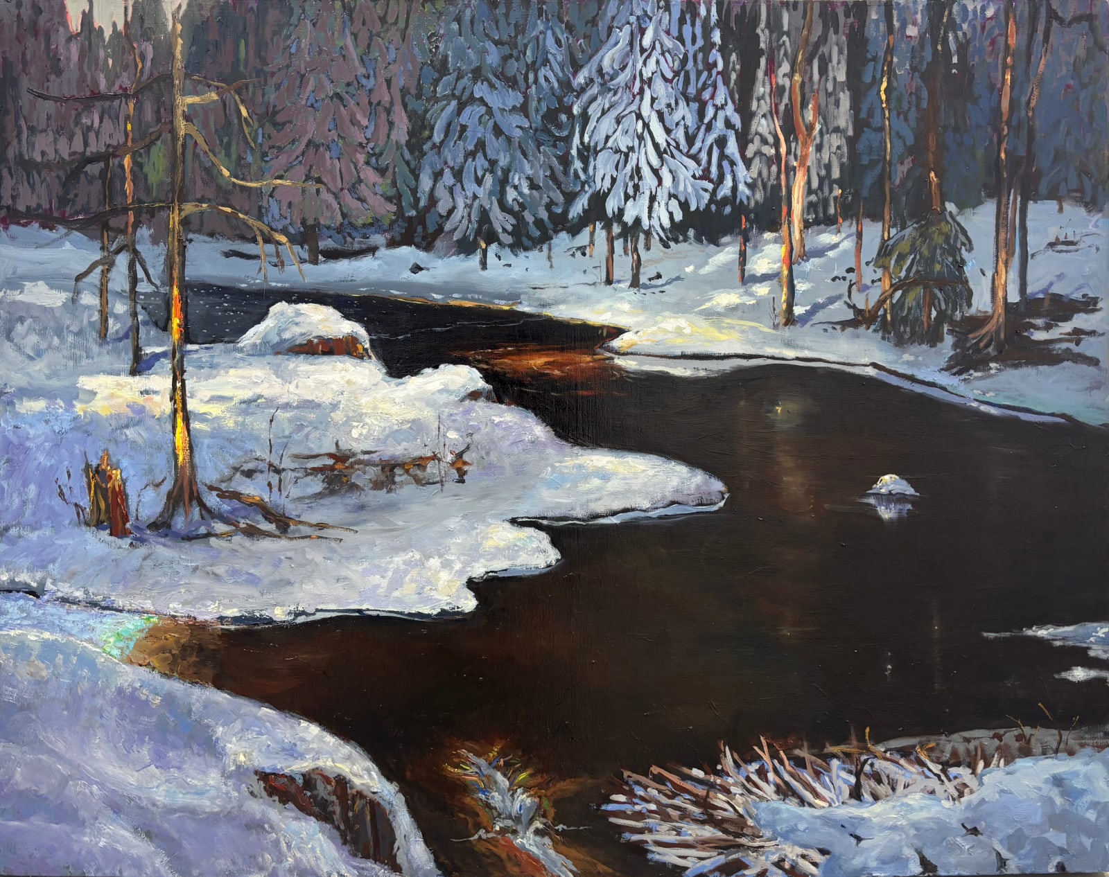 Chuck Beamish, Interval (Open Stream Above Canoe Lake), 2025