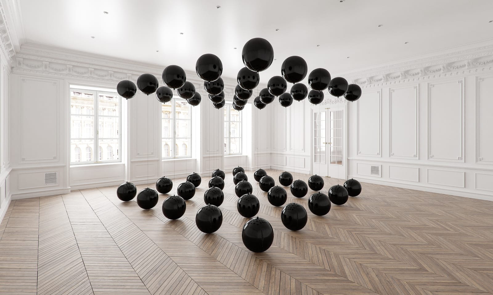 Tadao Cern, Black Balloons 2, 2018