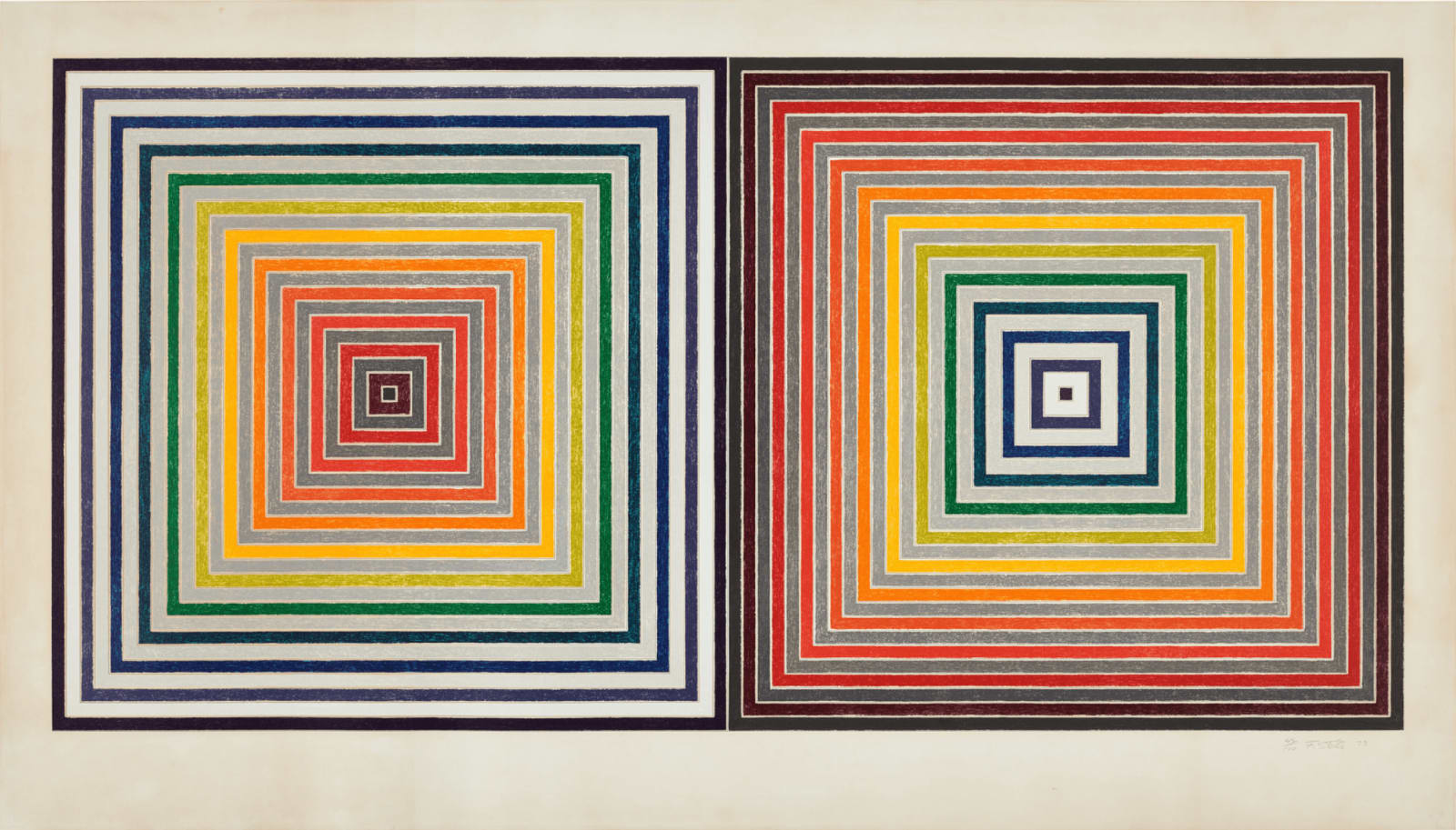 Frank Stella, Double Gray Scramble , 1973