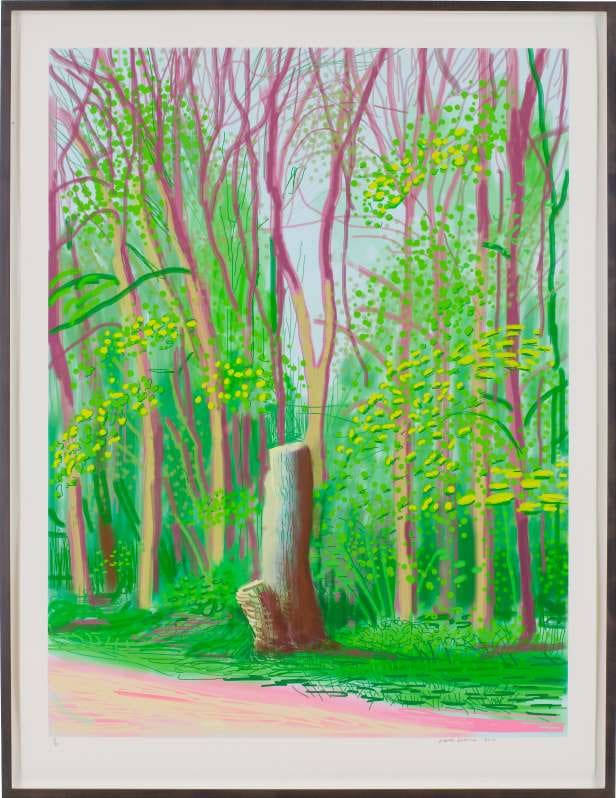 David Hockney, The Arrival of Spring in Woldgate, East Yorkshire in 2011 (twenty eleven) - 19 April, 2011, 2011