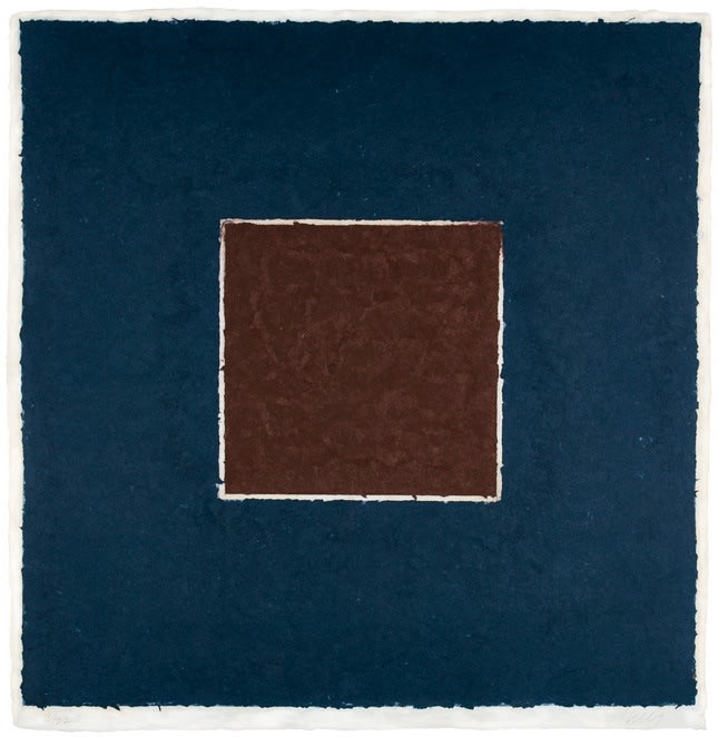 Ellsworth Kelly, Colored Paper Image XX (Brown Square with Blue), from Colored Paper Images, 1976