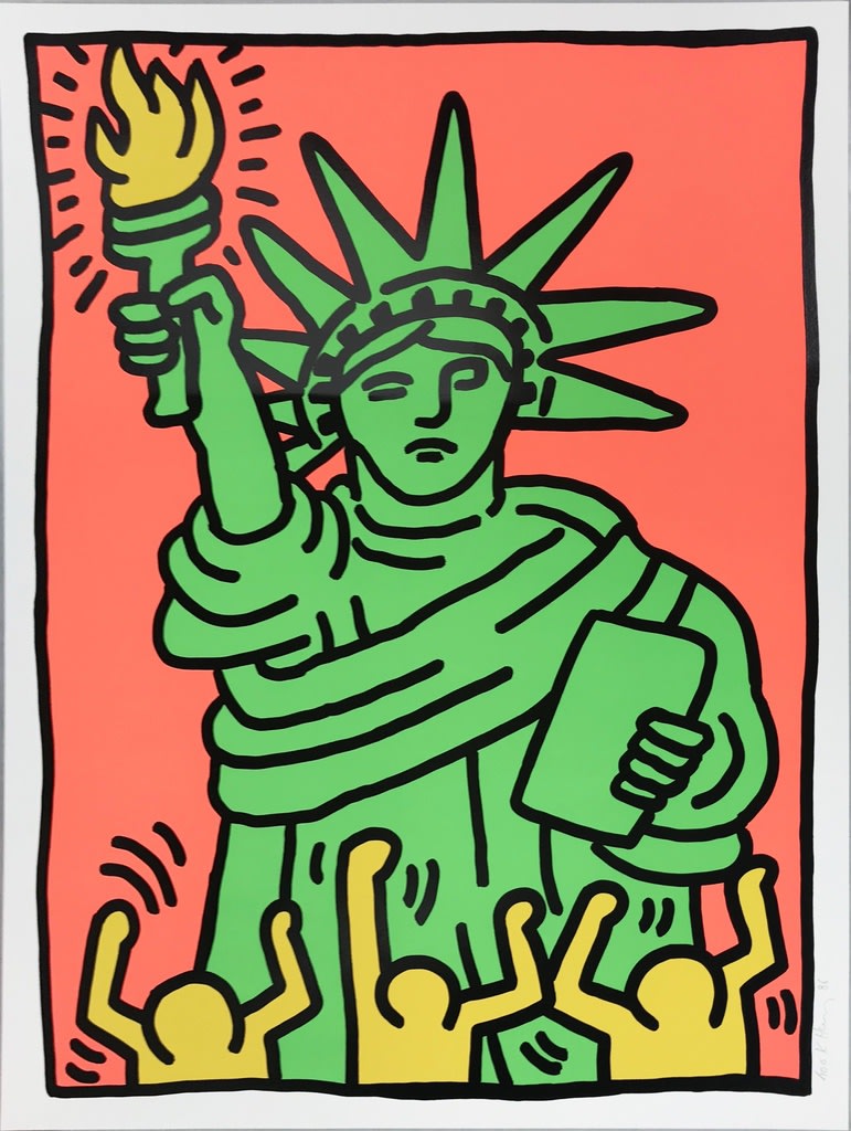Liberty banner keith haring