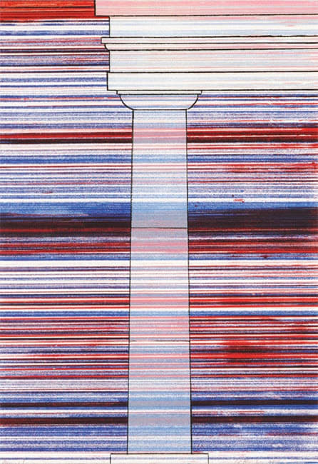 Edward Ruscha, Column With Speed Lines, 2003
