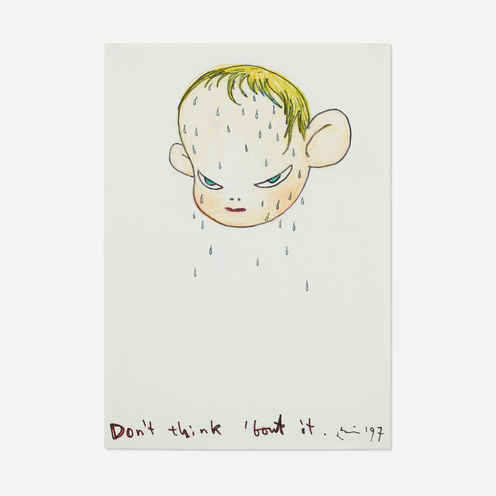 Yoshitomo Nara, Untitled (Don't think 'bout it), 1997