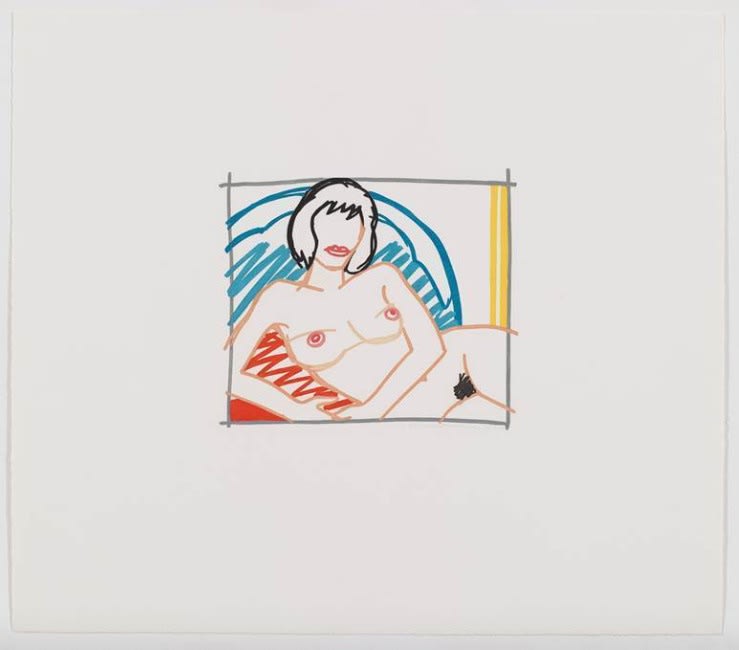Tom Wesselmann, Monica Nude with Yellow Curtain, 1991