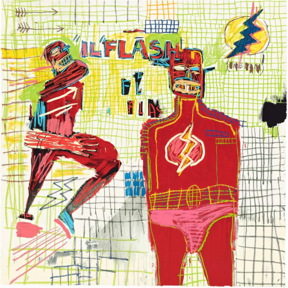 Jean-Michel Basquiat, Flash In Naples, from Superhero Portfolio , 1982/87-2022