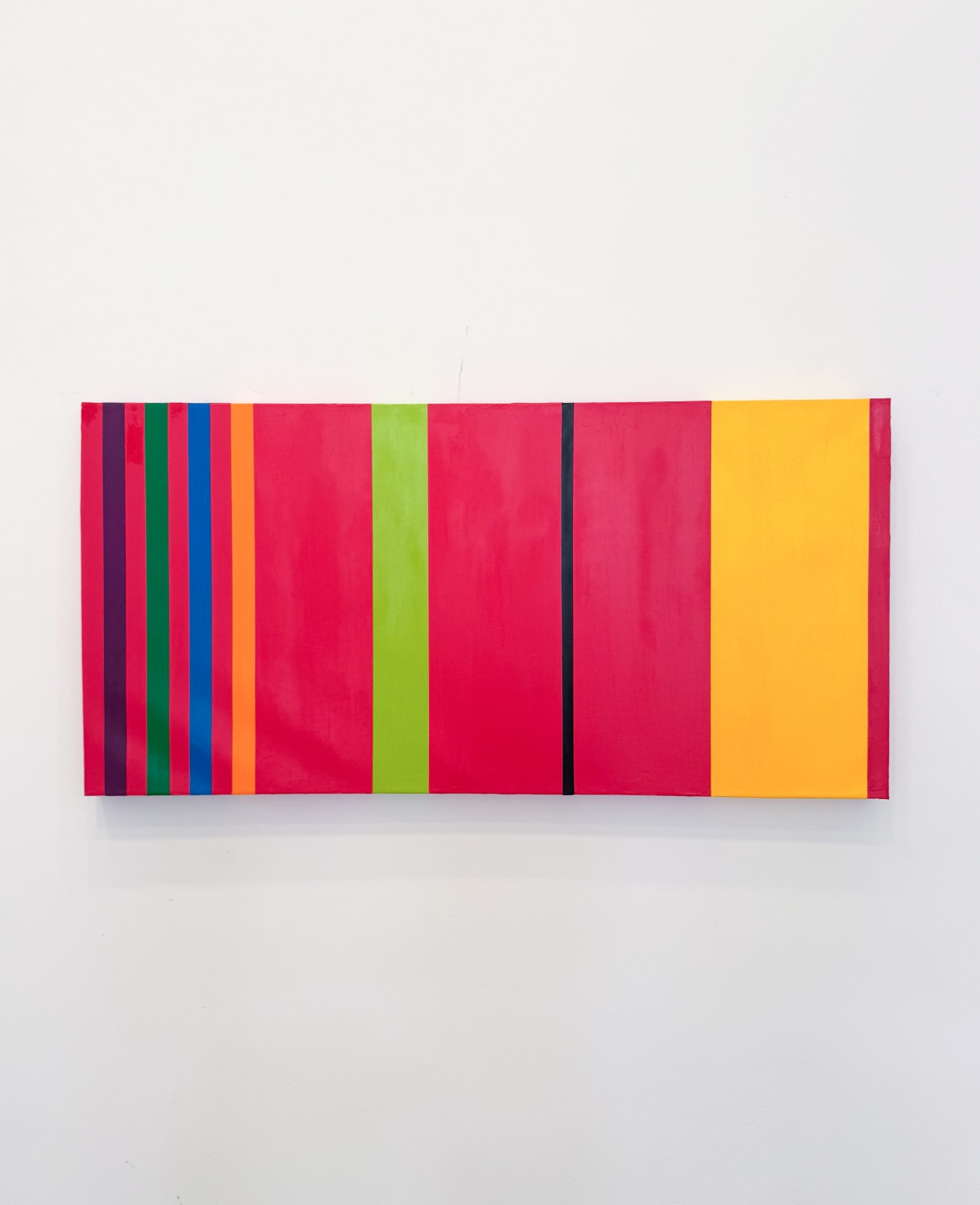 Osvaldo Mariscotti, Untitled (Light Green and Yellow over Coral), 2025
