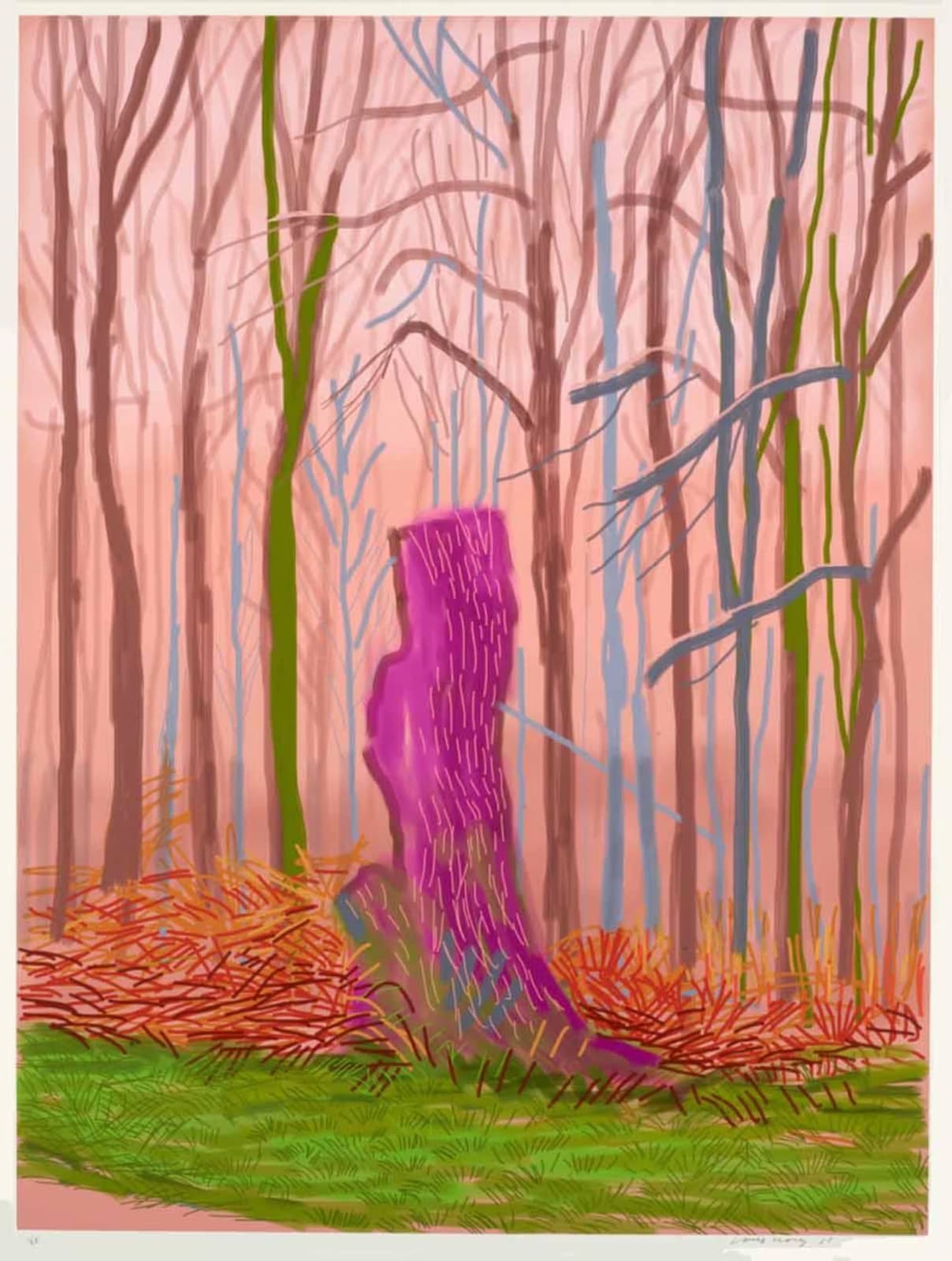 David Hockney, Arrival of Spring in Woldgate, East Yorkshire in 2011 - 15th March, 2011