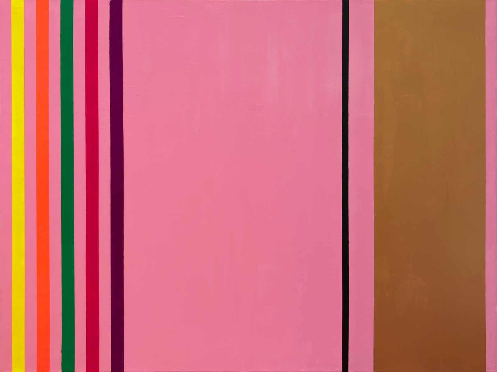 Osvaldo Mariscotti, Untitled (Black and Gold over Pink), 2025