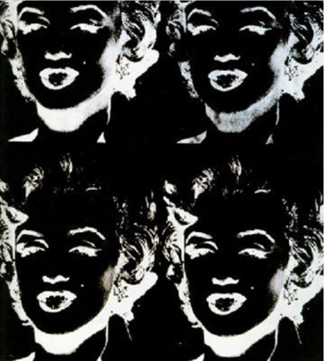 Andy Warhol, Four Marilyns (Reversal Series), 1979-1986