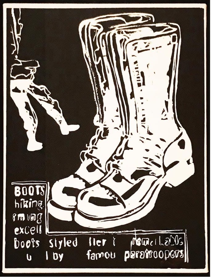 Andy Warhol, Paratrooper Boots (Negative), 1985-86