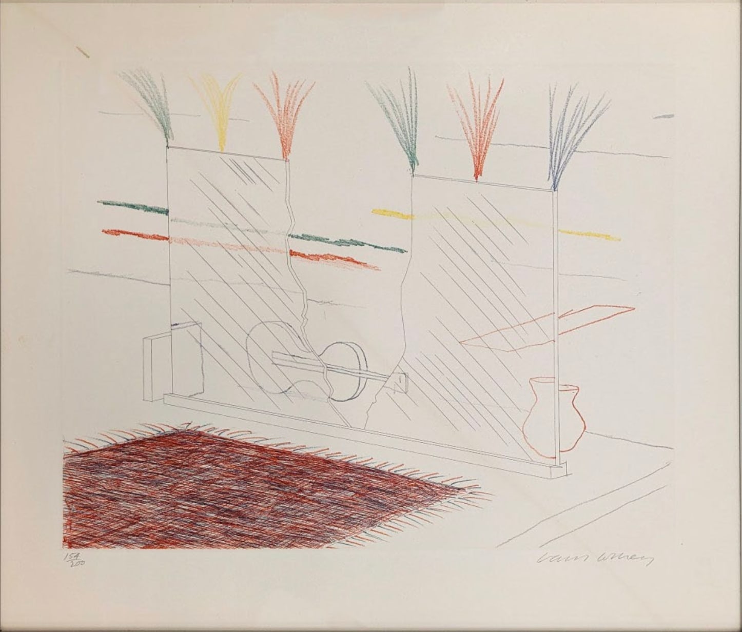 David Hockney, On it May Stay His Eye (from The Blue Guitar), 1976-1977