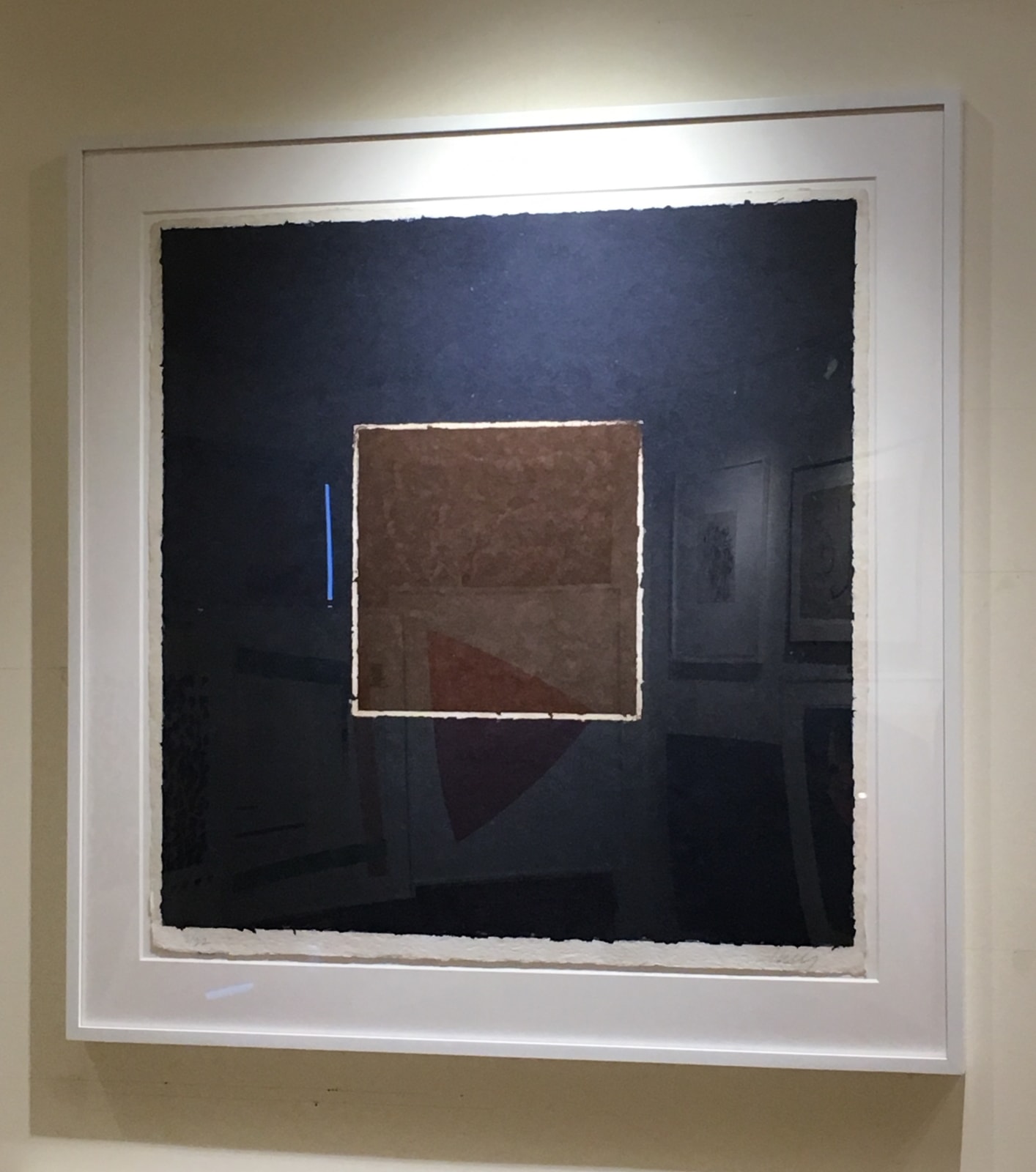Ellsworth Kelly, Colored Paper Image XX (Brown Square with Blue), from Colored Paper Images, 1976