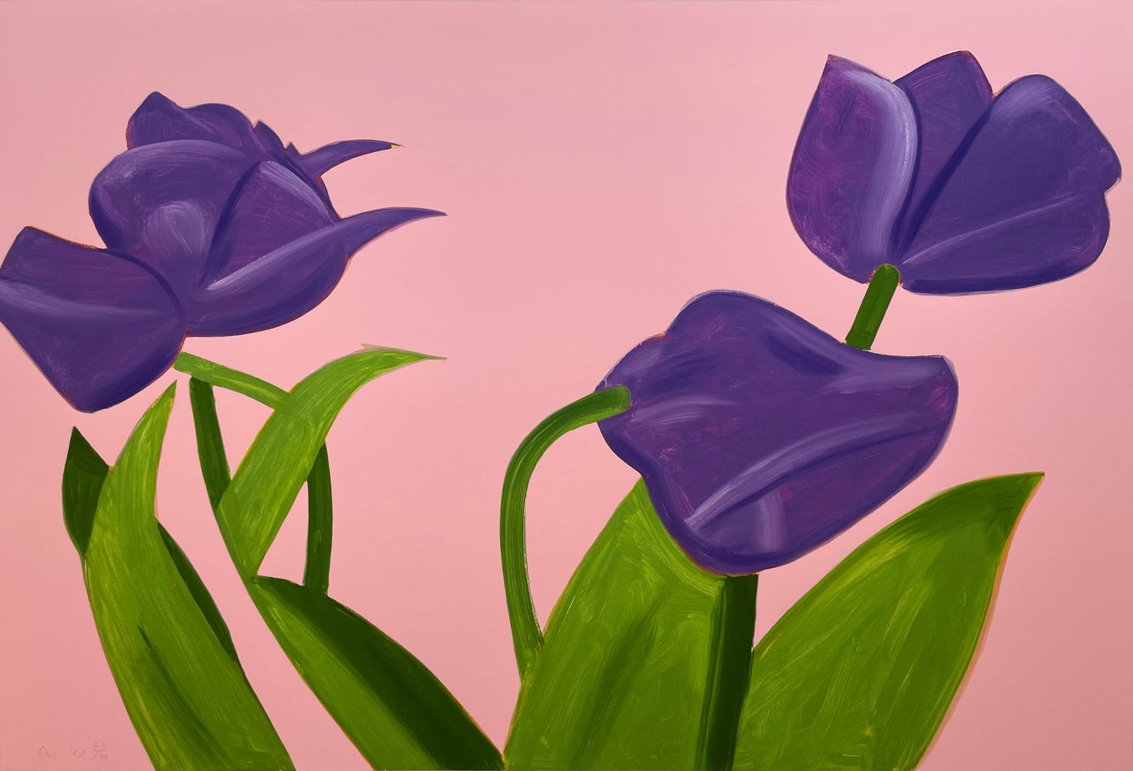 Alex Katz, Purple Tulips 1 from The Flowers Portfolio, 2021
