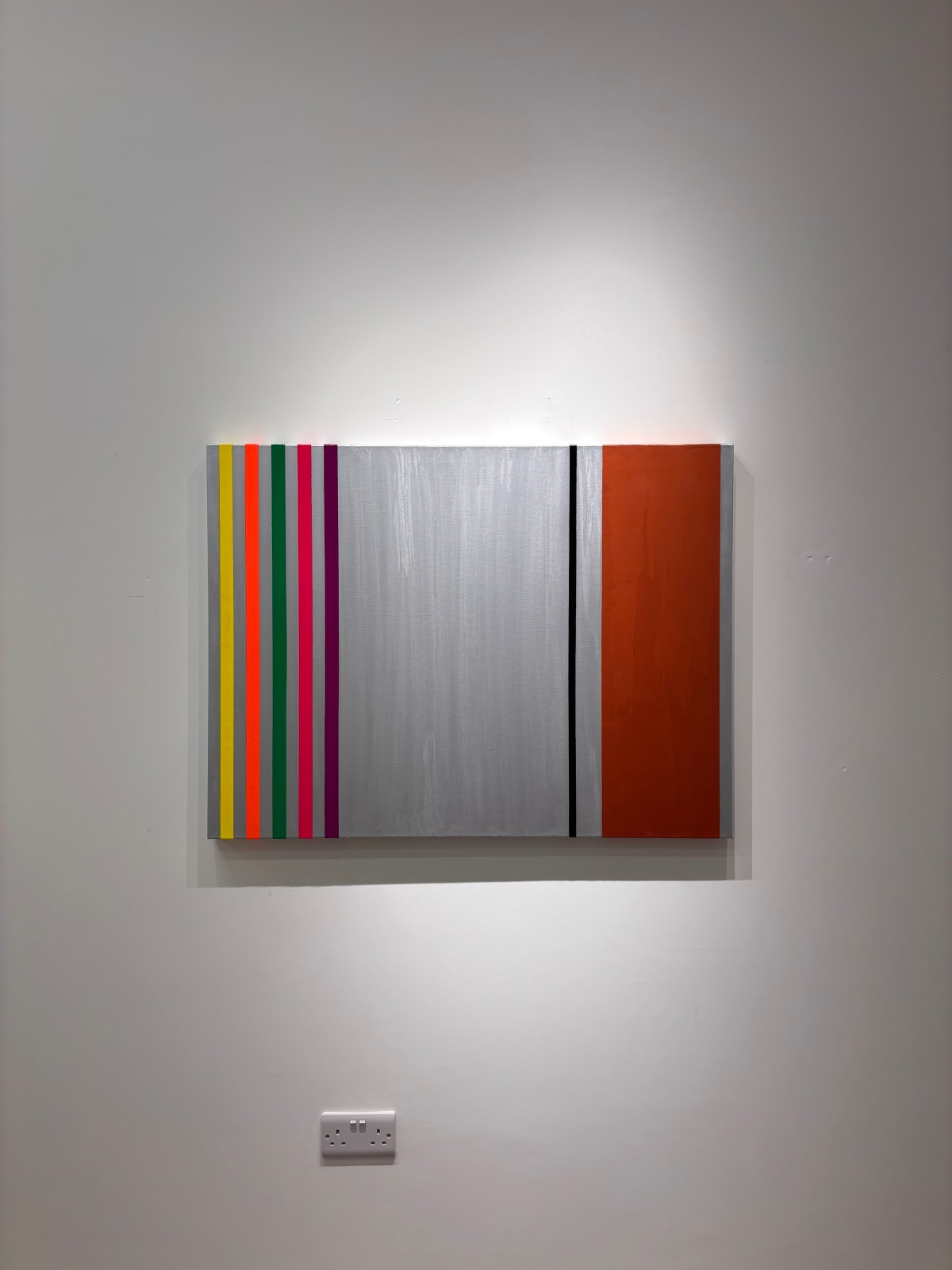 Osvaldo Mariscotti, Untitled (Black and Copper over Silver), 2025
